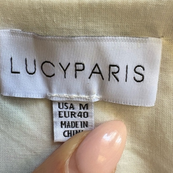 LUCY PARIS women’s azalea mini dress in white floral Linen size M NWT - Picture 12 of 15